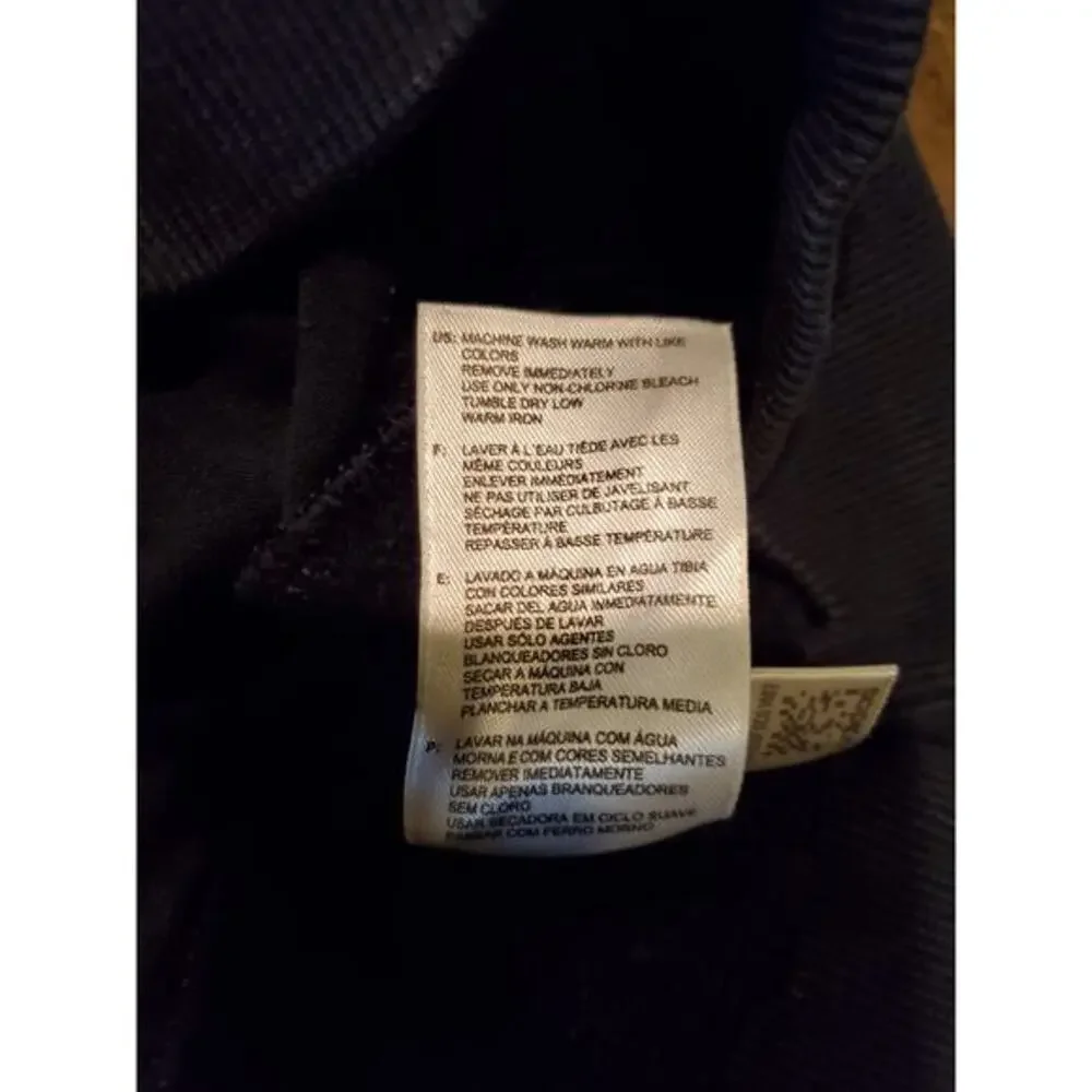 Adidas Mens Sweatshirt Hoodie Navy Blue Pockets 100% Cotton Logo Sz‎ S
